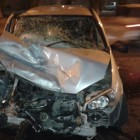 В Пензе отечественный автомобиль протаранил «отбойник» 