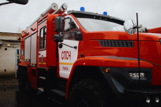 В деревне под Пензой вместе с сухой травой сгорел садовый дом