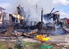В пензенском поселке Мичуринский сгорел двухэтажный дом