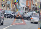 На перекрестке в центре Пензы случилась жесткая авария