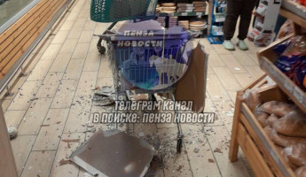 В одном из магазинов Пензы на маленькую девочку обрушился потолок