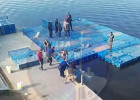 В Пензе ведётся активное возведение сцены на воде ко Дню Победы