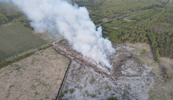В Пензенской области три дня тушили пожар на свалке бытовых отходов