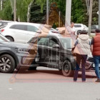 В Пензе две машины попали в жесткое ДТП на парковке
