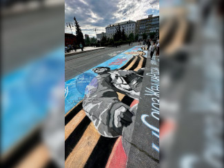 В Пензе прошла акция «Я рисую мелом» ко Дню Победы