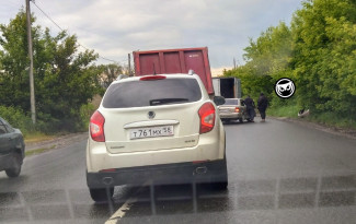 На пьяной дороге в Пензе образовалась пробка из-за ДТП