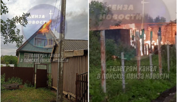 Два дома загорелись от удара молнии в СНТ «Южное» под Пензой