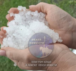 В нескольких районах Пензенской области выпал крупный град
