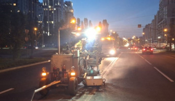 В Пензе продолжается обновление дорожной разметки