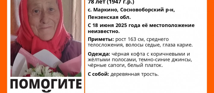 В Сосновоборском районе ищут 78-летнюю Тамару Ребровскую В Сосновоборском районе ищут 78-летнюю Тамару Ребровскую