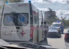 К месту ДТП на проспекте Строителей в Пензе подъехали две машины скорой помощи