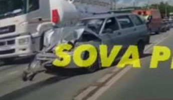 На улице Аустрина в Пензе разбился легковой автомобиль