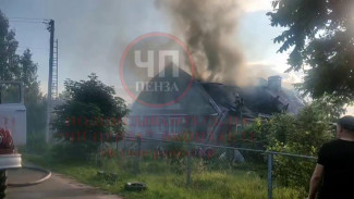 В поселке под Пензой полыхает жилой дом
