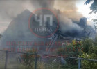 Жуткий пожар под Пензой уничтожил 3-квартирный дом