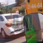 В Пензе улица Измайлова стоит в пробке из-за массовой аварии