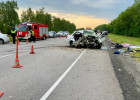 Опубликованы фото с места автокатастрофы с шестью погибшими в Пензенской области