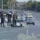 В центре Пензы случилась авария с мотоциклом и легковушкой