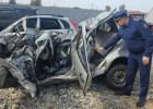 Обнародованы фото с места автокатастрофы с тремя погибшими в Пензенской области