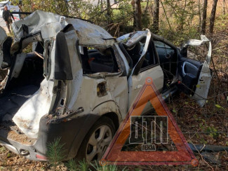 В Пензенской области в жесткой аварии изуродовало Ларгус