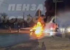 В Шемышейке Пензенской области огонь уничтожил легковой автомобиль