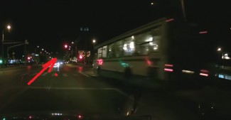 В Пензе водитель автобуса № 54 грубо нарушил ПДД