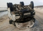 На трассе в Пензенской области перевернулся микроавтобус. ФОТО