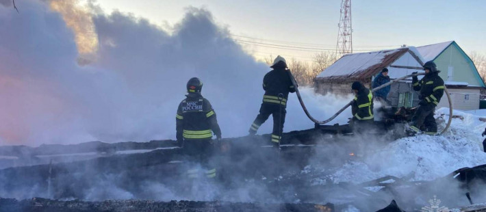 В Пензенской области загорелся сруб – погибли два человека