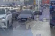 Дороги Пензы «показали уровень»: очередное авто застряло в яме