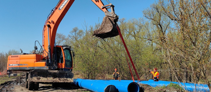 В Пензе тянут водопровод через Суру: стройка снова ожила