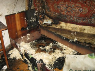 В Пензе в квартире на Ворошилова загорелась постель