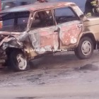 Водитель «Хендай» рассказала о ДТП на пр. Победы, в котором сгорел «ВАЗ-2106»