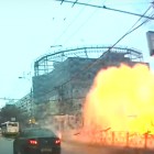 В Сети появилось видео с места взрыва в Москве 