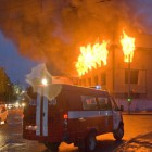 В крупном пожаре на Привокзальной площади пострадал человек