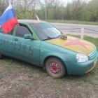 Жители Кузнецка «нестандартно» украсили свои авто ко Дню Победы 