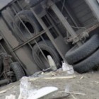 В Пензенской области в результате серьезной аварии перевернулся «КамАЗ»