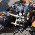 В жуткой аварии на улице Московской жизни едва не лишился мотоциклист