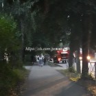Пожар в доме на Леонова попал на видео 