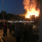 Крупный пожар на Тарханова попал на видео
