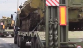 Бронетехника, движущаяся из Мордовии в Пензенскую область, попала на видео