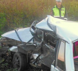 В Нижнеломовском районе произошла жесткая авария с участием двух отечественных авто