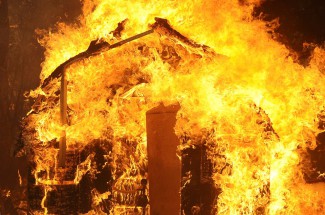 В Сердобске огонь полностью уничтожил жилой дом