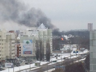 В Пензе в Цыганском поселке сгорел дом