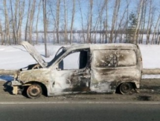 В Пензенской области  сгорела иномарка. ФОТО