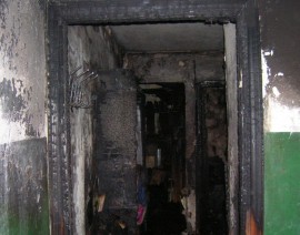 В Пензе сгорел ветхий дом на улице Московской