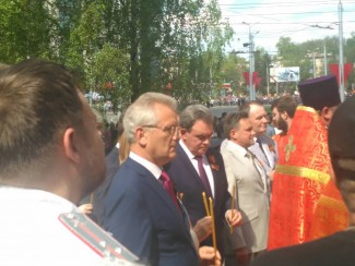 Иван Белозерцев принял участие в молебне в храме-часовне Михаила Архангела