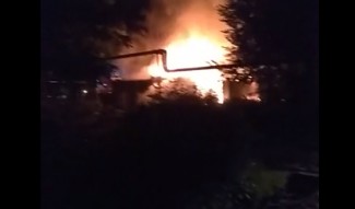 Жуткий пожар в Пензе на Ленина попал на видео 