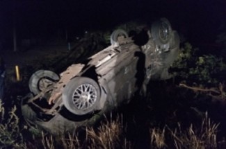«Черная дыра». Под Пензой автомобиль опрокинулся в кювет поздней ночью