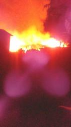 Серьезный пожар в Пензенской области попал на видео 