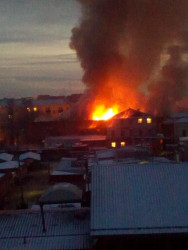 Страшный пожар в центре Пензы попал на видео
