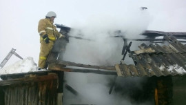 В Пензенской области огонь уничтожил срубовую баню, есть пострадавшая
